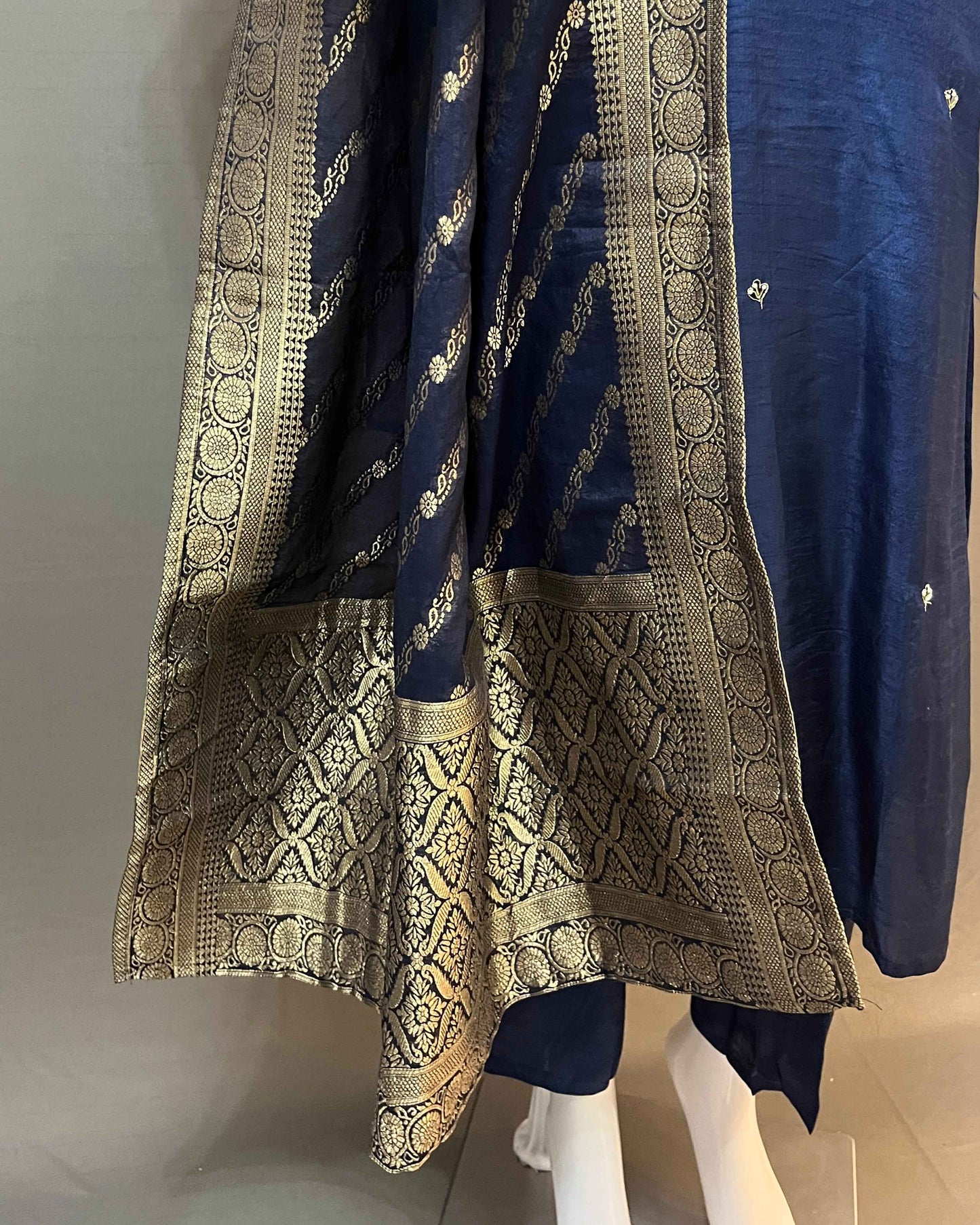 Dola Silk readymade suit with Banarasi dupatta