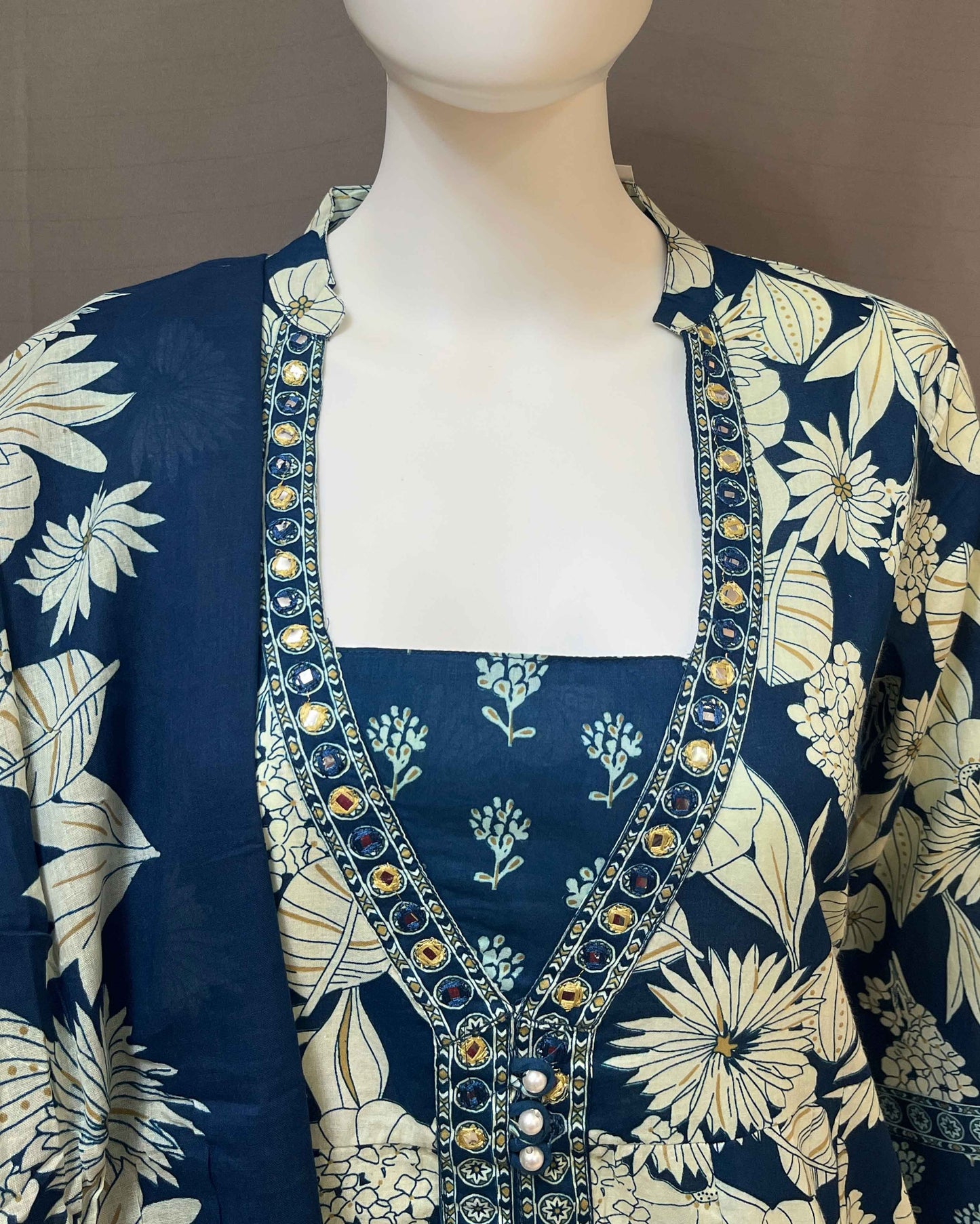 Floral Anarkali 3 piece readymade suit