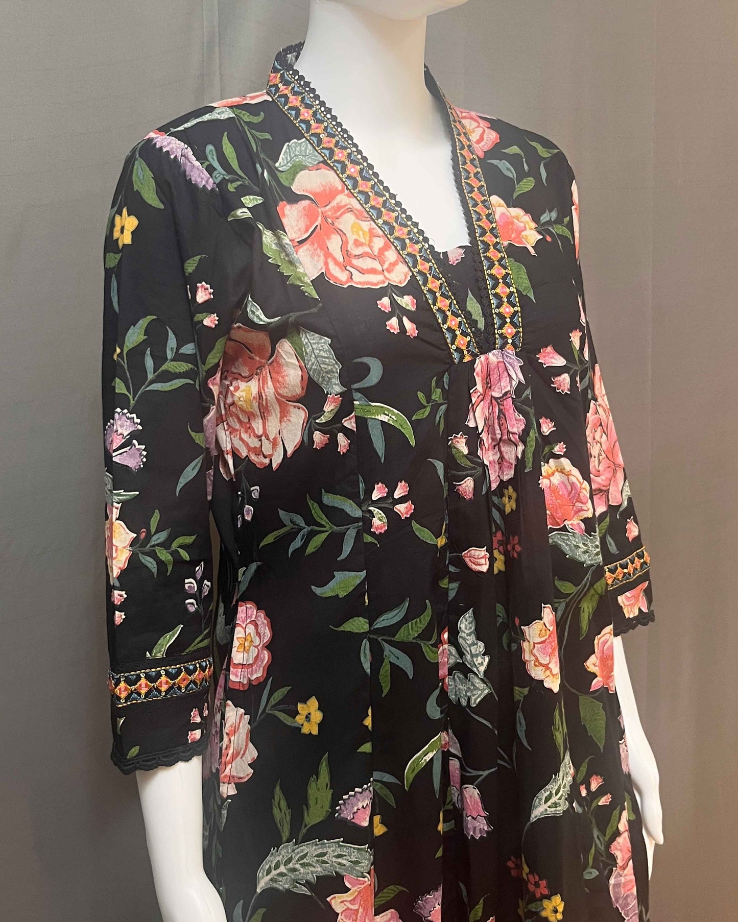 Floral 3 piece Anarkali suit