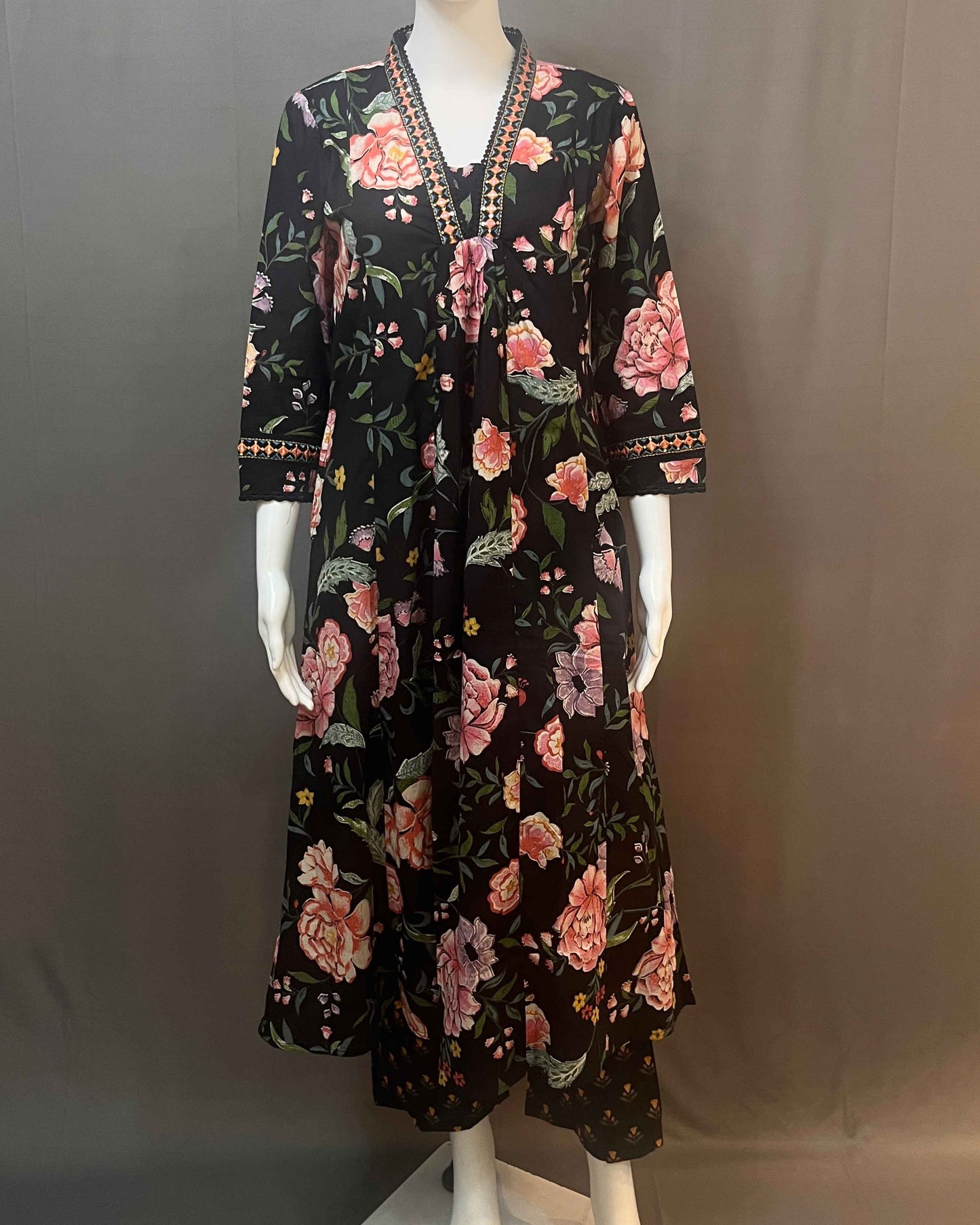 Floral 3 piece Anarkali suit
