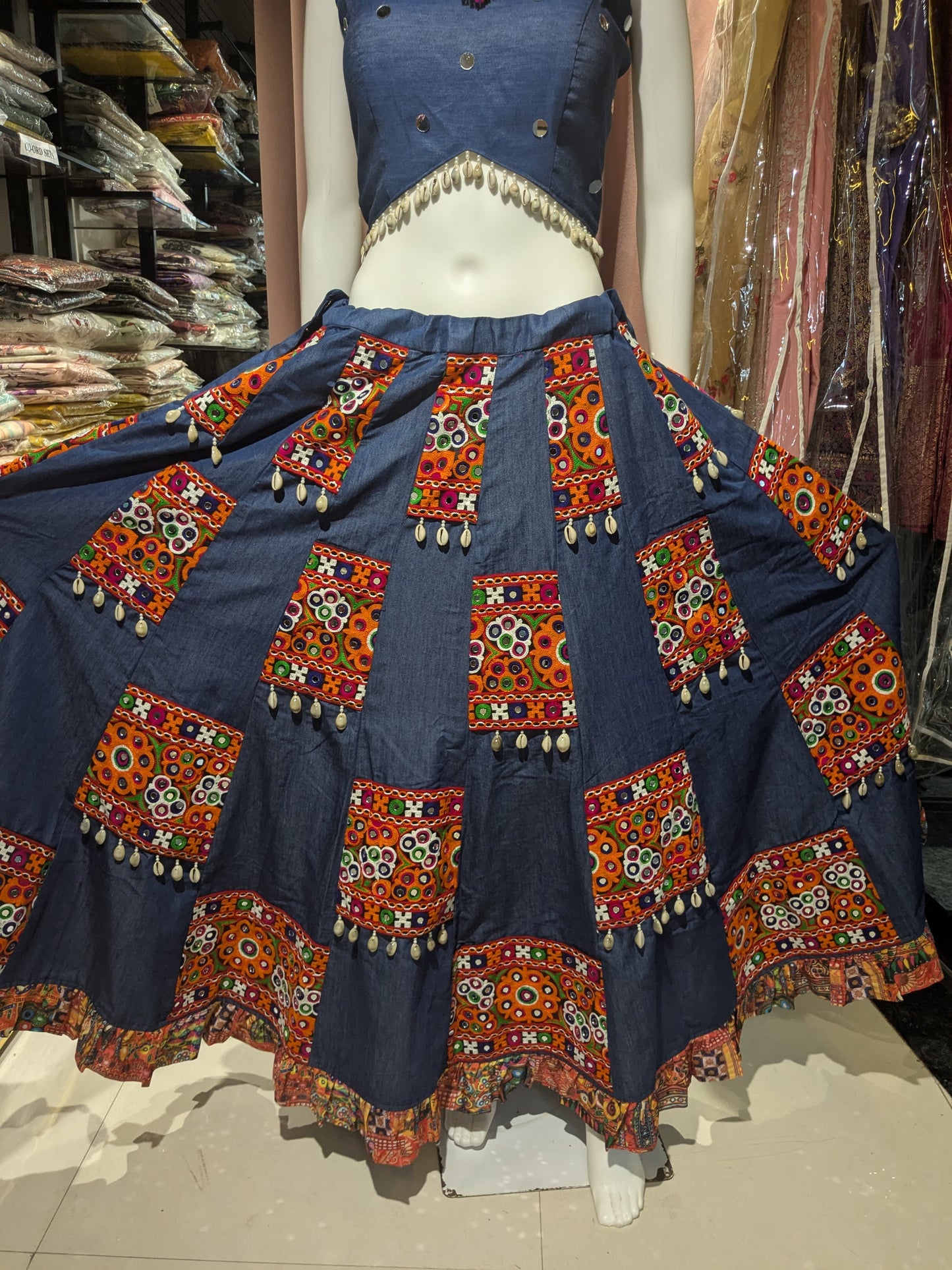 Denim ghagra