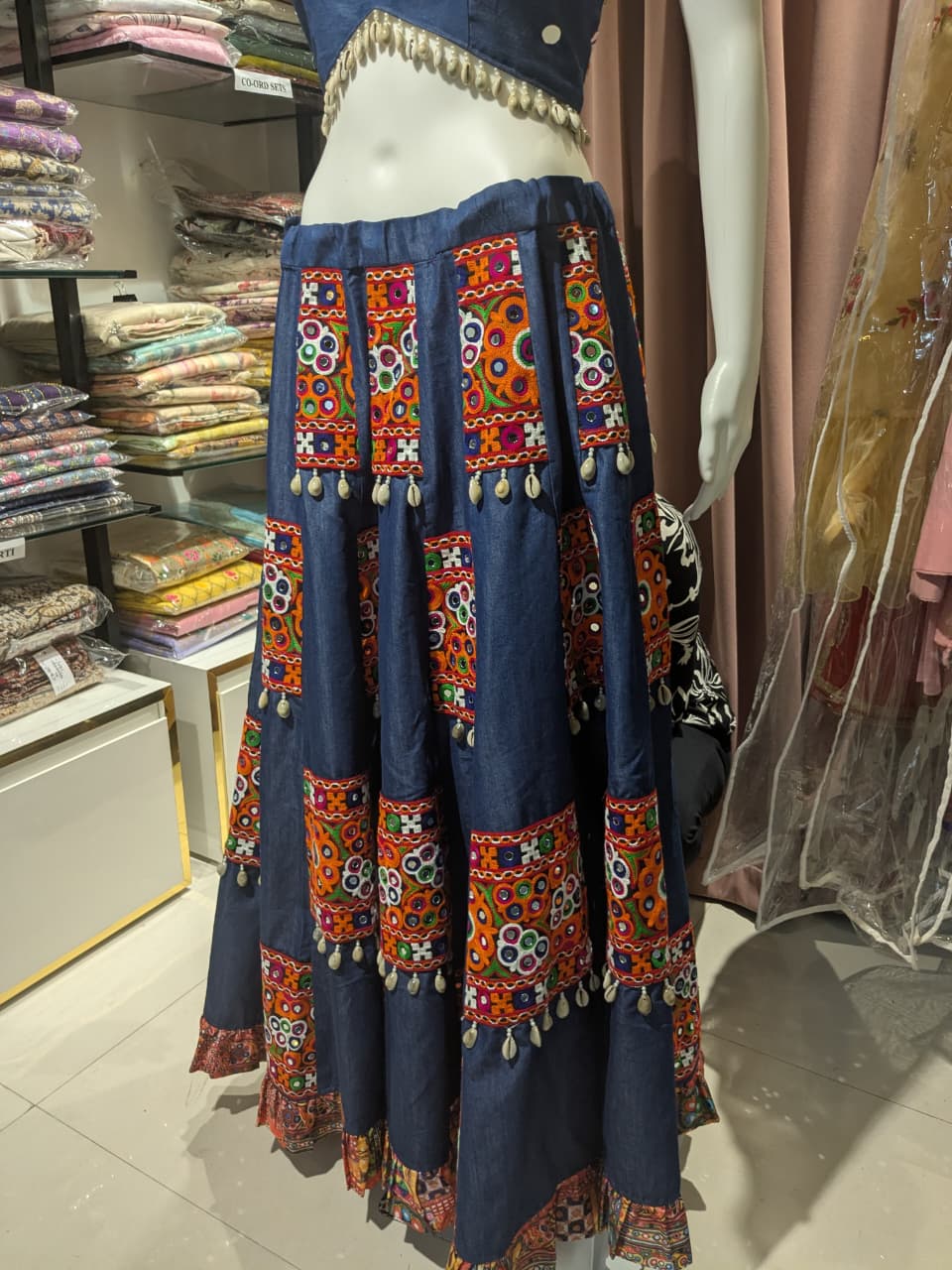 Denim ghagra