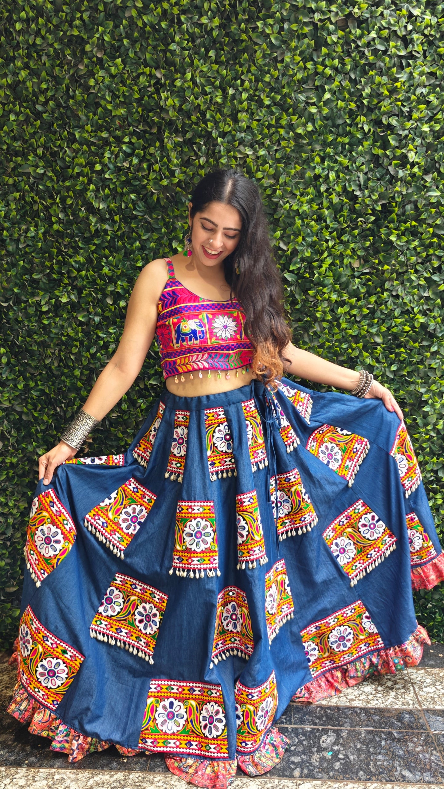Denim ghagra