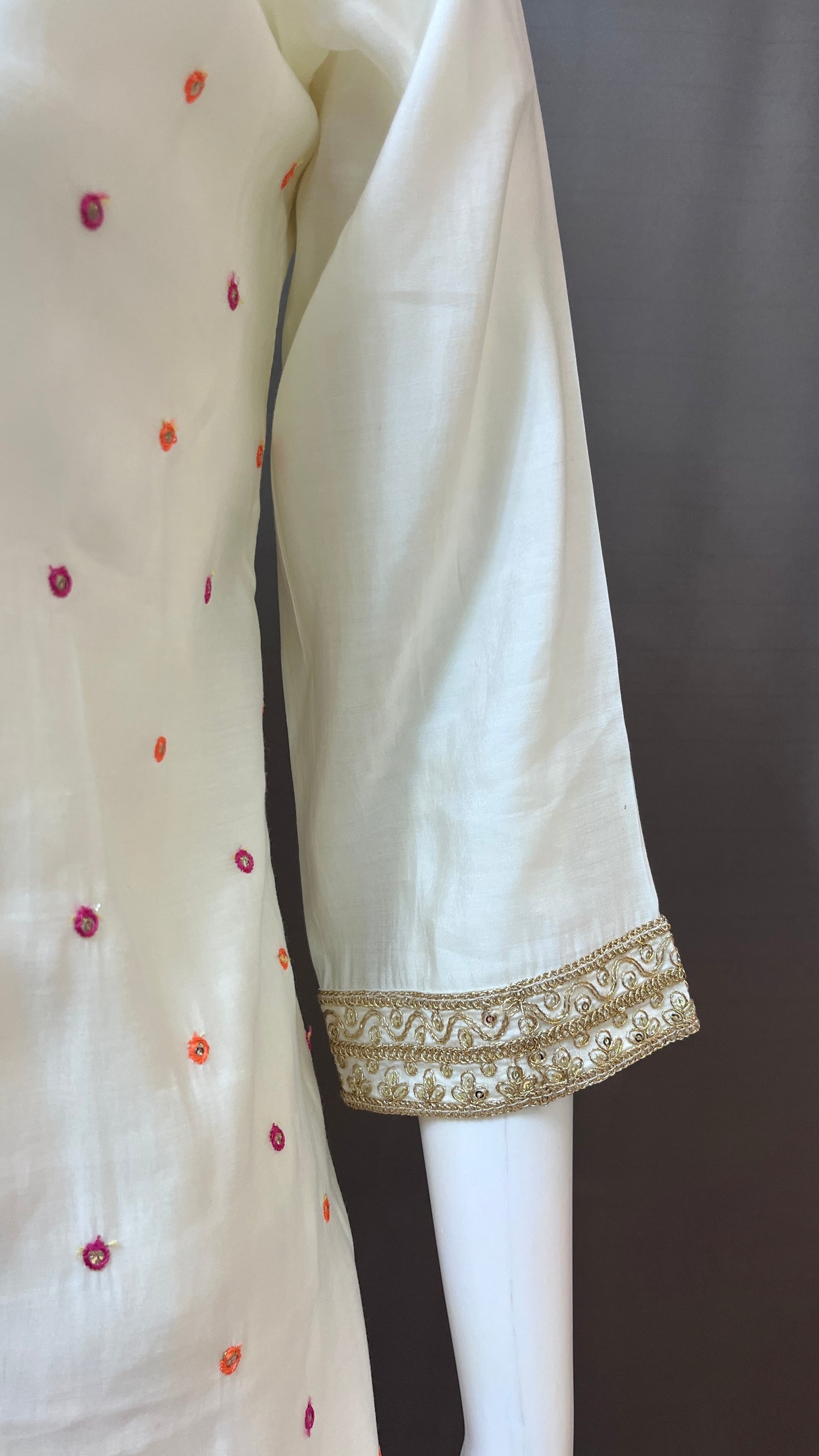 SILK SUIT WITH SHADED DUPATTA
