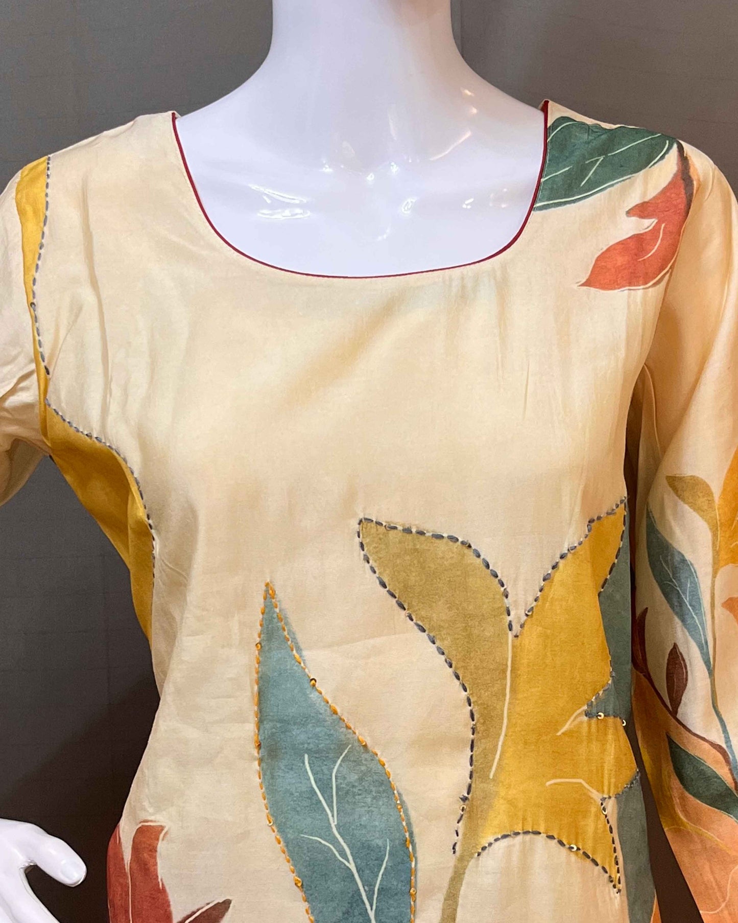 Muslin Digital Print 3 piece suit