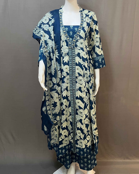 Floral Anarkali 3 piece readymade suit