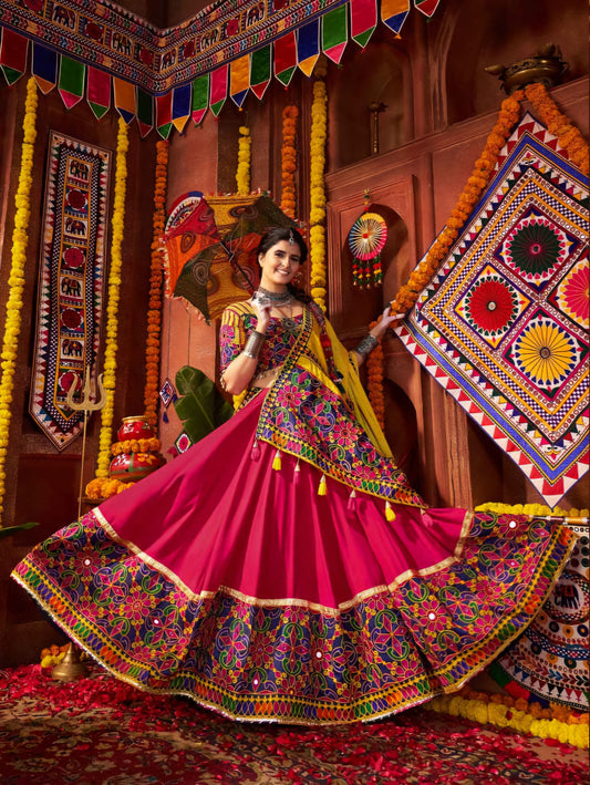 MULTI COLORED 3 PIECE LEHENGA SET